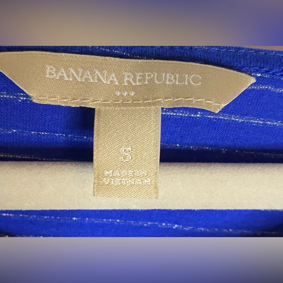 Women’s Banana Republic Cowl Neck Tee Blue, Size Small - Picture 3 of 6